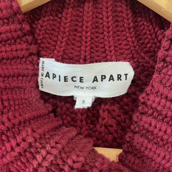 APIECE APART
MEREL FUNNEL NECK CROP SWEATER - BERRY - Picture 3 of 8